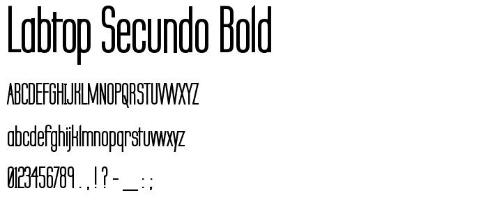 Labtop Secundo Bold font